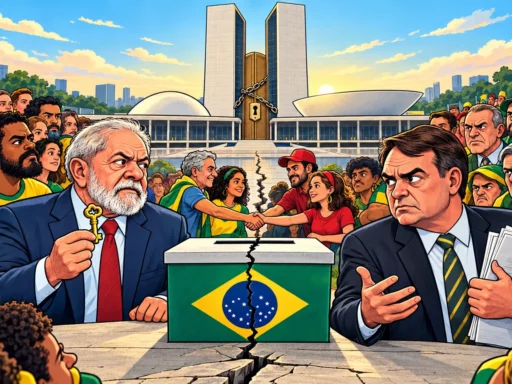 Lula tient la clé d’une victoire étroite face à Flávio Bolsonaro et son recours, autour d’une urne fissurée devant le Congrès brésilien.